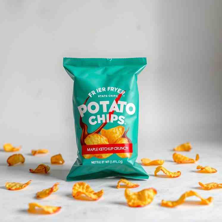 Air Fryer Potato Chips - Maple Ketchup Crunch